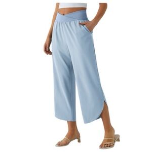 NWT Halara Light Blue Breezeful™ High Waisted Crossover Quick Dry Pants, Size XL